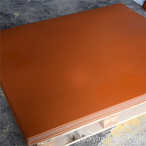 Insulating Ṣiṣu idabobo Phenolic Orange Hylam Board